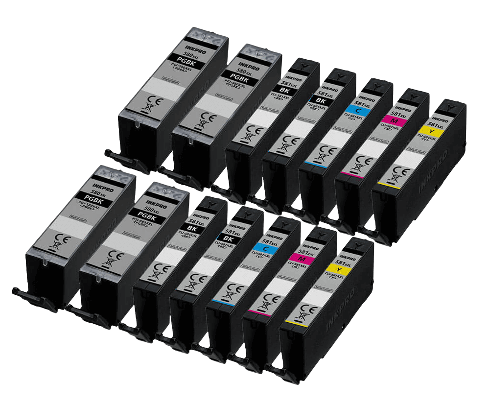 14 stk. XXL Canon PGI-580 Printerpatron rabatpakke - Kompatibel