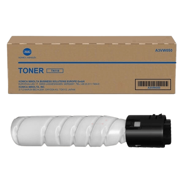 A3VW050 Konica Minolta TN118 sort XL twin pack Printerpatron - 24000 sider - Original