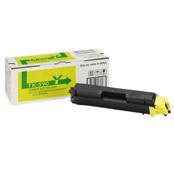 1T02KVANL0 Kyocera TK-590Y gul Printerpatron - 5000 sider - Original