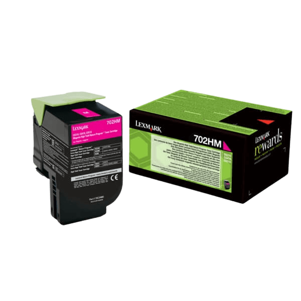 70C2HM0 Lexmark 702HM magenta XL Printerpatron - 3000 sider - Original