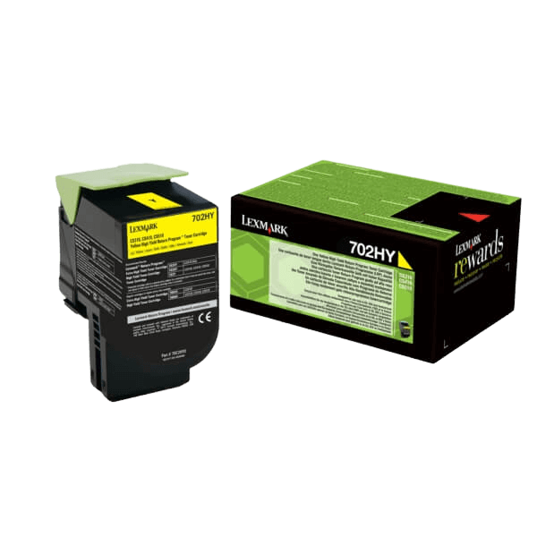 70C2HY0 Lexmark 702HY gul XL Printerpatron - 3000 sider - Original