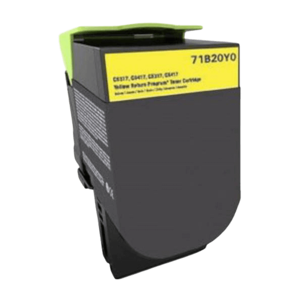 Lexmark 71B20Y0 gul Printerpatron - 2300 sider - Kompatibel