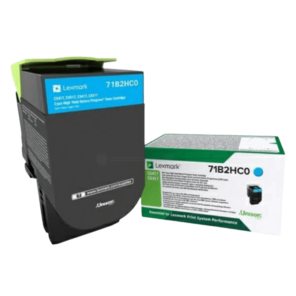 Lexmark 71B2HC0 cyan XL Printerpatron - 3500 sider - Original