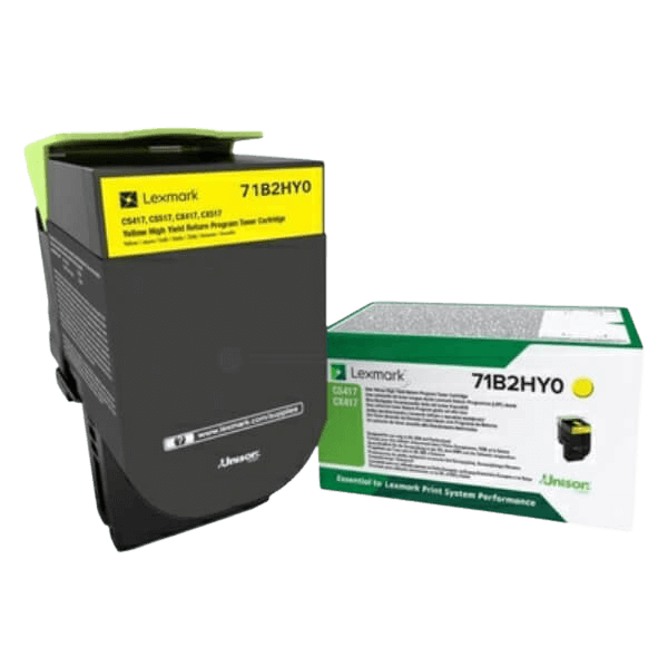 Lexmark 71B2HY0 gul XL Printerpatron - 3500 sider - Original