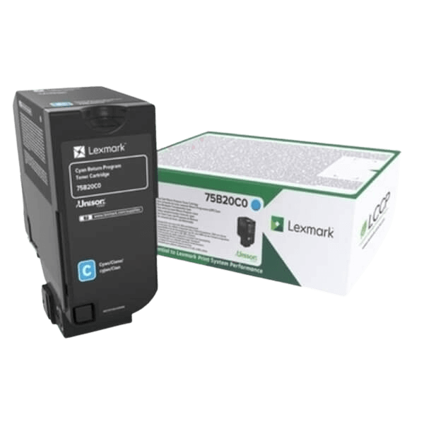 Lexmark 75B20C0 cyan Printerpatron - 10000 sider - Original