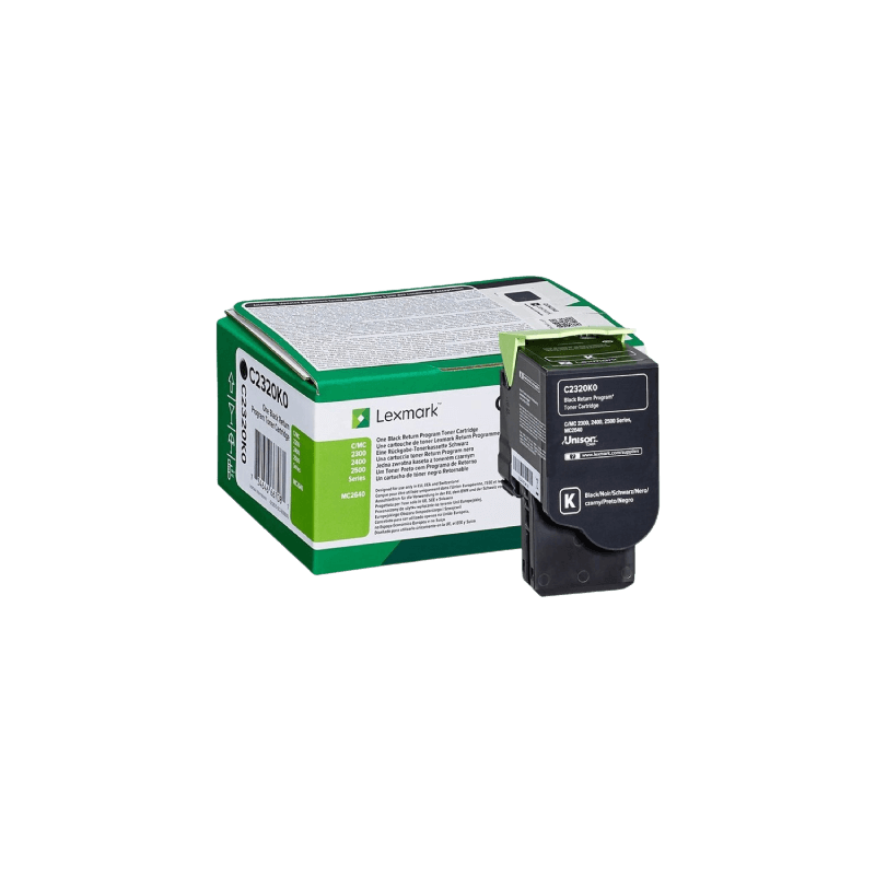 Lexmark C2320K0 sort Printerpatron - 1000 sider - Original