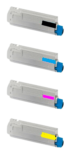 4 stk. OKI 44318608 Printerpatron rabatpakke - Kompatibel