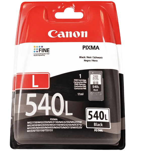5224B001 Canon PG-540L sort Printerpatron - 11 ml. - Original
